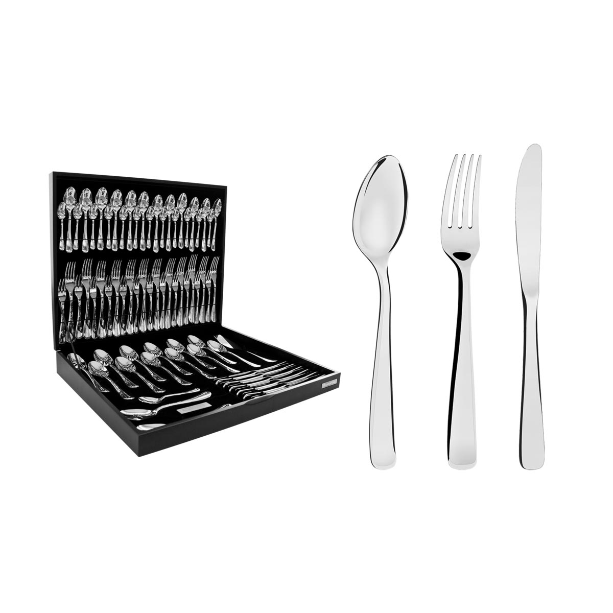 Juego-de-cubiertos-de-76-piezas-Tramontina-Pacific-de-acero-inoxidable-con-cuchillos-de-mesa-forjados